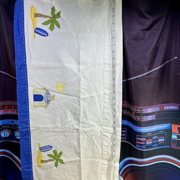 SET OF 2 - Pottery Barn Kids Island Surf Valance Cantonniere Surfboard Palm Tree - Picture 9 of 13